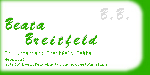 beata breitfeld business card